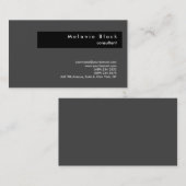 プロフェッショナルグモダンレーブラックコンサルタントマネージャ 名刺 (正面/裏面)