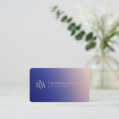 プロフェッショナルグラデーショフェイクンバラ金ゴールドとネイビーブルー 名刺 (スタンド正面)