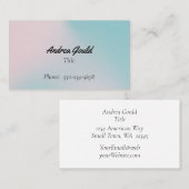 プロフェッショナルグラデーションのピンクと青の名刺 名刺 (正面/裏面)