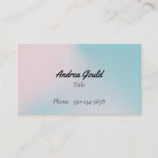 プロフェッショナルグラデーションのピンクと青の名刺 名刺 (正面)