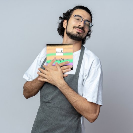 プロフェッショナルグラデーションブラック抽象芸術カスタムQRロゴ スクエア名刺