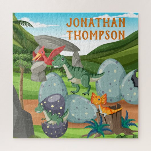 プロフェッショナルグラフィックモノグラムジュラシックブルーグリーン ジグソーパズル (縦)