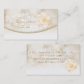 プロフェッショナルグラマエレガントル《写真》ぼけ味真珠バラ 名刺 (正面/裏面)