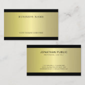 プロフェッショナルグラマラス金ゴールドエフェクトプレーントレンディー 名刺 (正面/裏面)