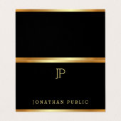 プロフェッショナルグラマー金ゴールドモダンエレガントテンプレート 名刺 (外部フラット)