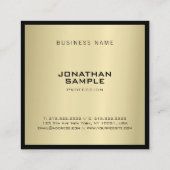 プロフェッショナルグラマー金ゴールドルックラモダングリー スクエア名刺 (裏面)