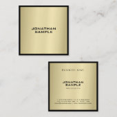 プロフェッショナルグラマー金ゴールドルックラモダングリー スクエア名刺 (正面/裏面)