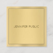 プロフェッショナルグラマー金ゴールドルッモダンクエレガント スクエア名刺 (正面)