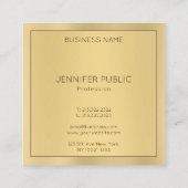 プロフェッショナルグラマー金ゴールドルッモダンクエレガント スクエア名刺 (裏面)