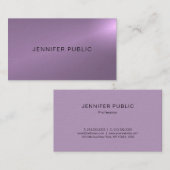 プロフェッショナルグラムパープルエレガントエリートラグジュアリー 名刺 (正面/裏面)