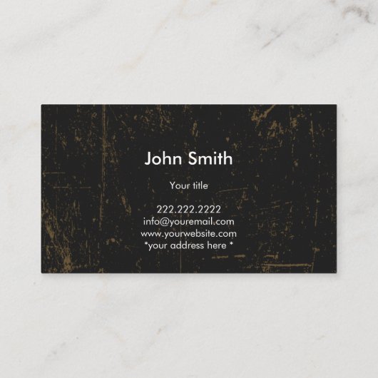 プロフェッショナルグランジダーク建築 名刺 (裏面)