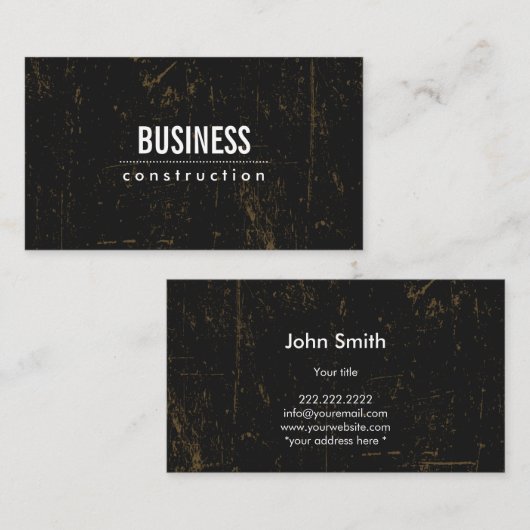 プロフェッショナルグランジダーク建築 名刺 (正面/裏面)