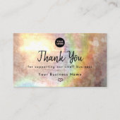 プロフェッショナルグランジパステルベージュハートありがとう 名刺 (正面)