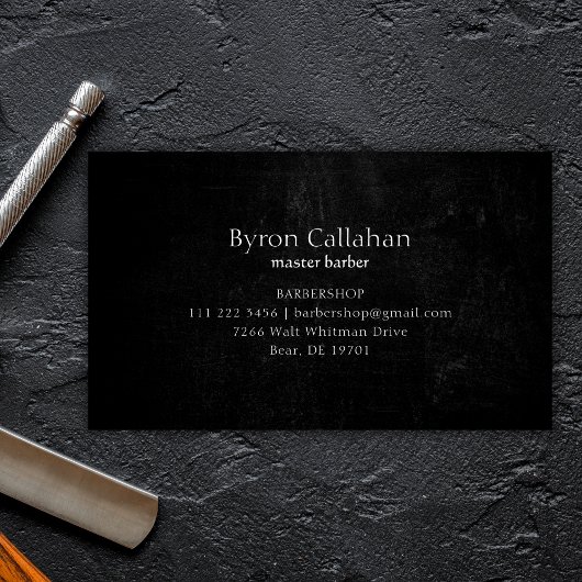 プロフェッショナルグランジ理容師スタイリストバーバーバーショップ 名刺