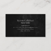 プロフェッショナルグランジ理容師スタイリストバーバーバーショップ 名刺 (裏面)