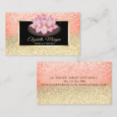 プロフェッショナルグリッターグラデーションフレームロータス 名刺 (正面/裏面)