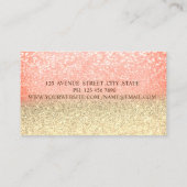 プロフェッショナルグリッターグラデーションフレームロータス 名刺 (裏面)