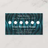 プロフェッショナルグリッタートレンディーモダンエレガントサロン 予約カード (裏面)