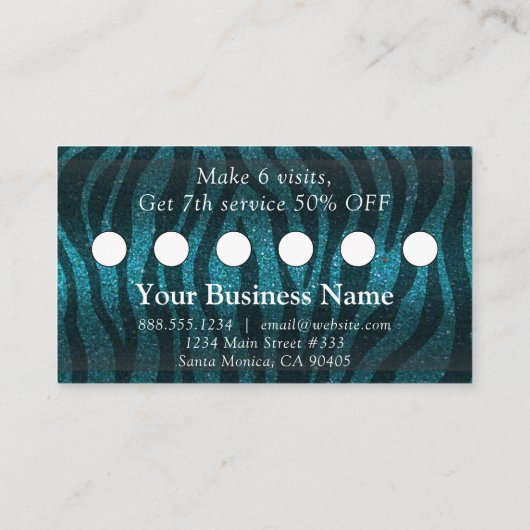 プロフェッショナルグリッタートレンディーモダンエレガントサロン 予約カード (裏面)