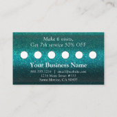 プロフェッショナルグリッタートレンディーモダンエレガントサロンA 予約カード (裏面)