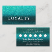 プロフェッショナルグリッタートレンディーモダンエレガントサロンA 予約カード (正面/裏面)