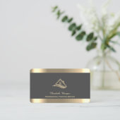 プロフェッショナルグリッターハウスルーフブラシグレー 名刺 (スタンド正面)