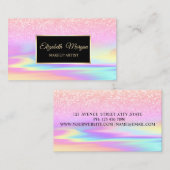 プロフェッショナルグリッターホログラフィックフレーム《写真》ぼけ味 名刺 (正面/裏面)