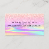 プロフェッショナルグリッターホログラフィックフレーム《写真》ぼけ味 名刺 (裏面)