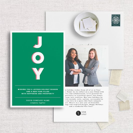 プロフェッショナルグリーンと白モダン企業の シーズンカード