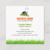 プロフェッショナルグリーンオレンジローンケア造園モー スクエア名刺 (正面)