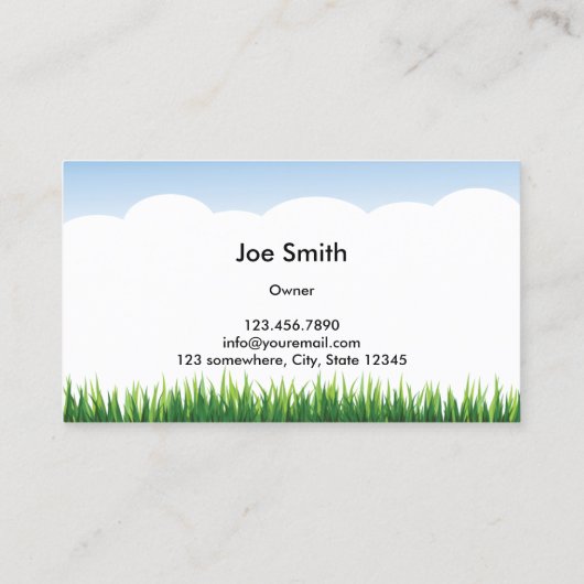 プロフェッショナルグリーングラス造園名刺 名刺 (裏面)