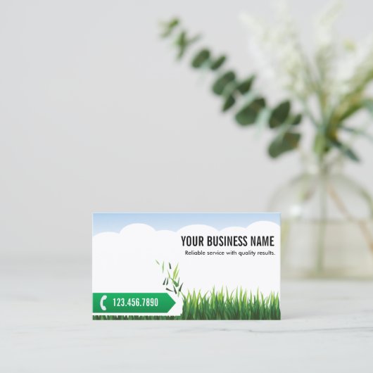 プロフェッショナルグリーングラス造園名刺 名刺 (スタンド正面)