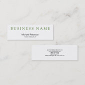 プロフェッショナルグリーンホワイトスキニー名刺 スキニー名刺 (正面/裏面)