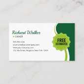 プロフェッショナルグリーンホームガーデニングローン造園 名刺 (裏面)