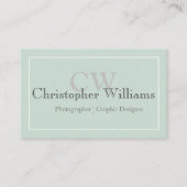 プロフェッショナルグリーンミニマリスト名刺 名刺 (正面)