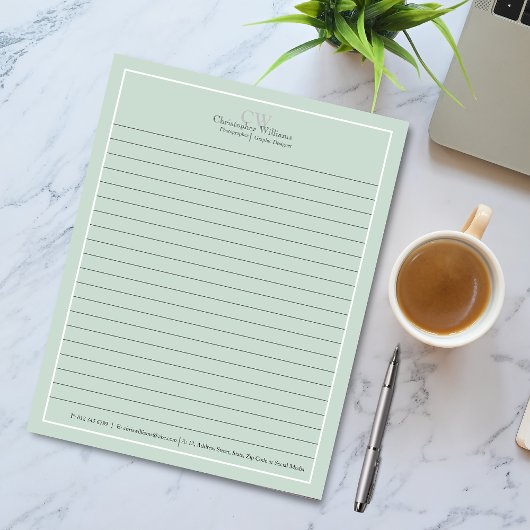 プロフェッショナルグリーンミニマリスト ノートパッド