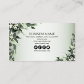 プロフェッショナルグリーンリーフローラユーカリ葉ス 名刺 (裏面)