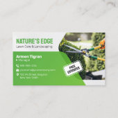プロフェッショナルグリーンロ気にーン、造園サービス 名刺 (正面)