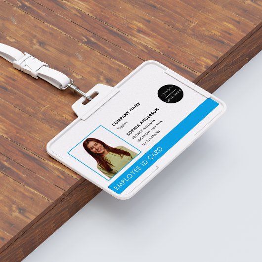 プロフェッショナルグリーン会社ロゴ従業員の写真ID バッジ