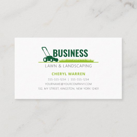 プロフェッショナルグリーン気にローン刈り 名刺 (正面)