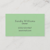 プロフェッショナルグリーン自然浄化サービス 名刺 (裏面)