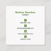 プロフェッショナルグリーン芝気に生作草刈 スクエア名刺 (正面)