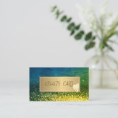 プロフェッショナルグリーン《写真》ぼけ味、フレーム、金ゴールドハート ロイヤリティカード (スタンド正面)