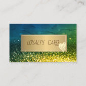 プロフェッショナルグリーン《写真》ぼけ味、フレーム、金ゴールドハート ロイヤリティカード (正面)