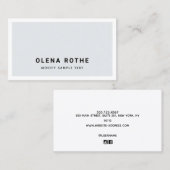 プロフェッショナルグレイシンプルホワイトボーダー コーリングカード (正面/裏面)