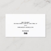 プロフェッショナルグレイシンプルホワイトボーダー コーリングカード (裏面)