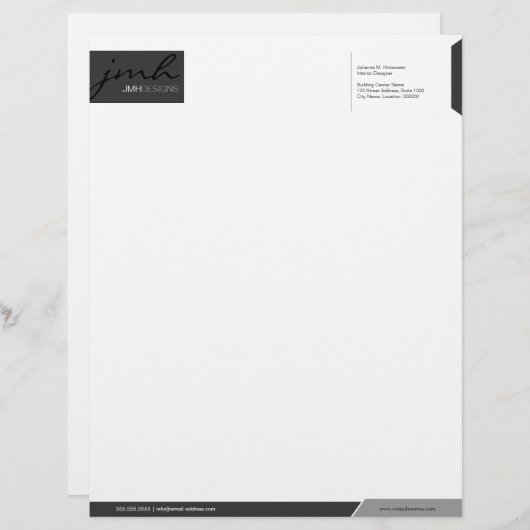 プロフェッショナルグレイテンプレート レターヘッド (正面/裏面)