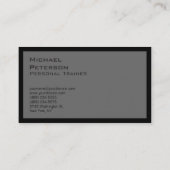 プロフェッショナルグレイフィットネススポーツ名刺 名刺 (裏面)