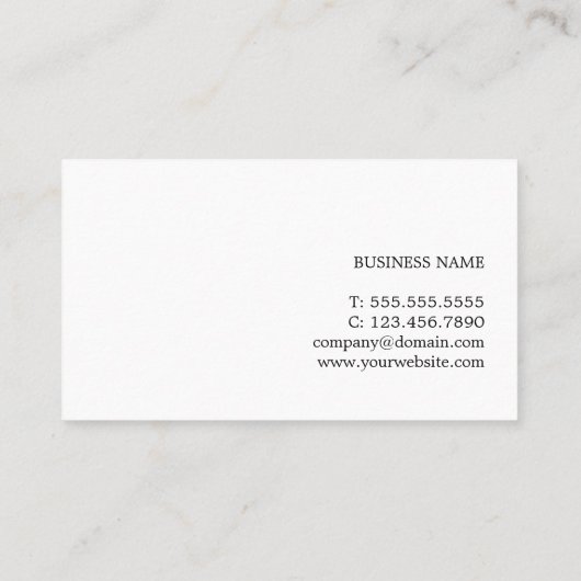 プロフェッショナルグレイミニマルホワイトコンサルタント 名刺 (裏面)