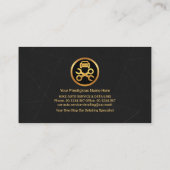 プロフェッショナルグレイ大理石グランジ自動車 名刺 (裏面)